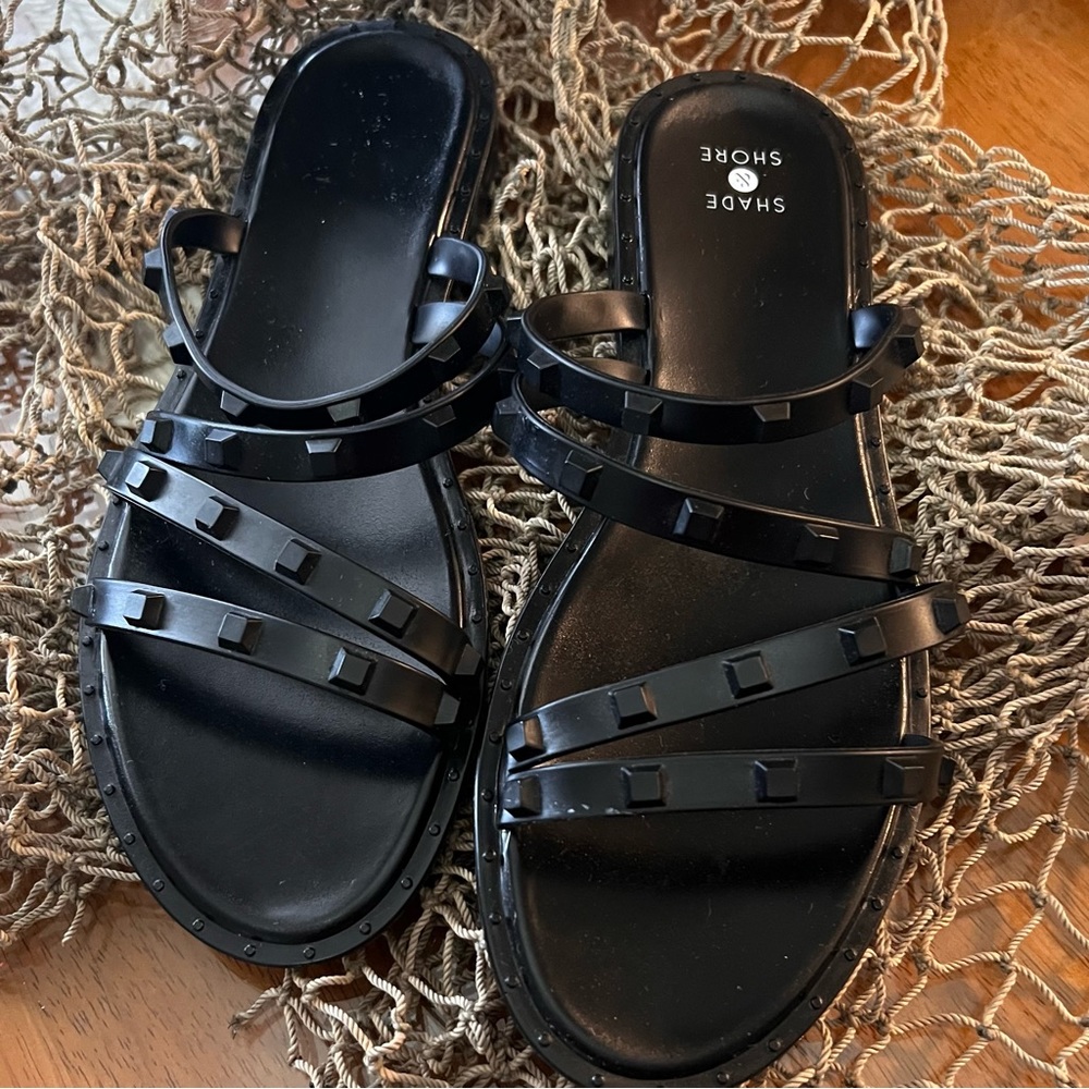Shade & Shore Liv Sandal Black Size 8 NWOT - Picture 3 of 10